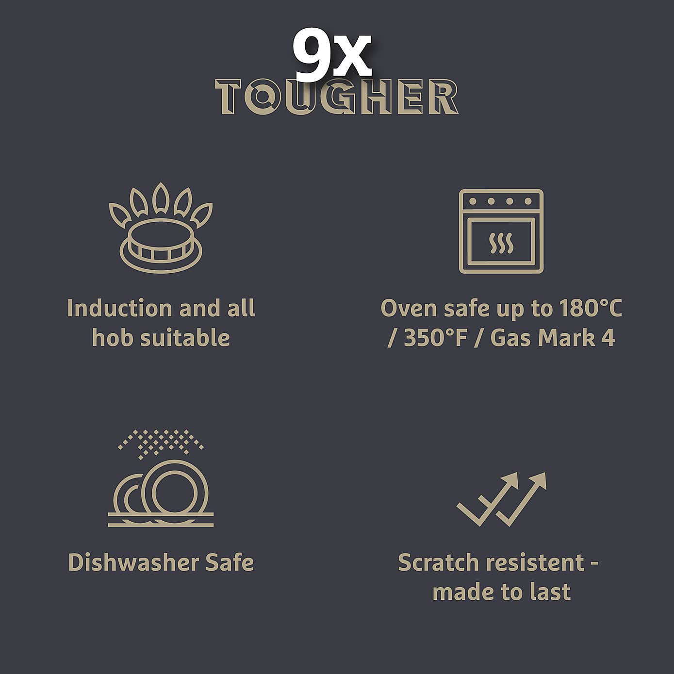 Prestige 9 x Tougher Non-Stick Wok, 29cm