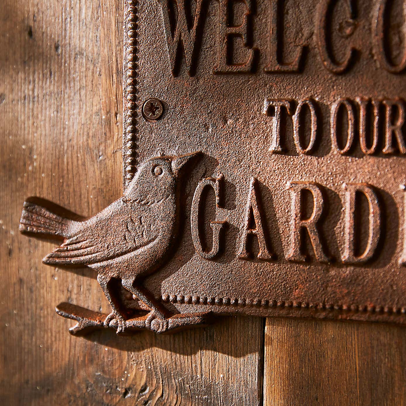 Cast Iron Welcome Sign