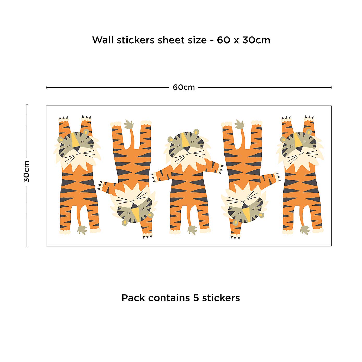 Rainforest Friends Tiger Wall Stickers