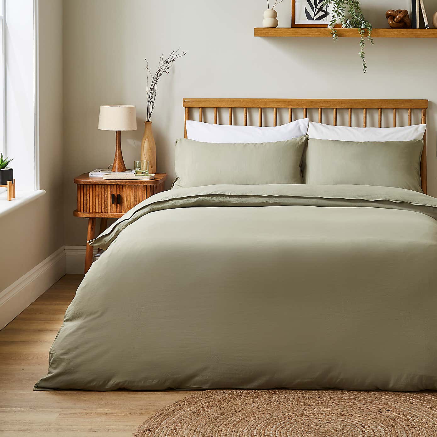 Super Soft Washed Microfibre Plain Standard Pillowcase Pair