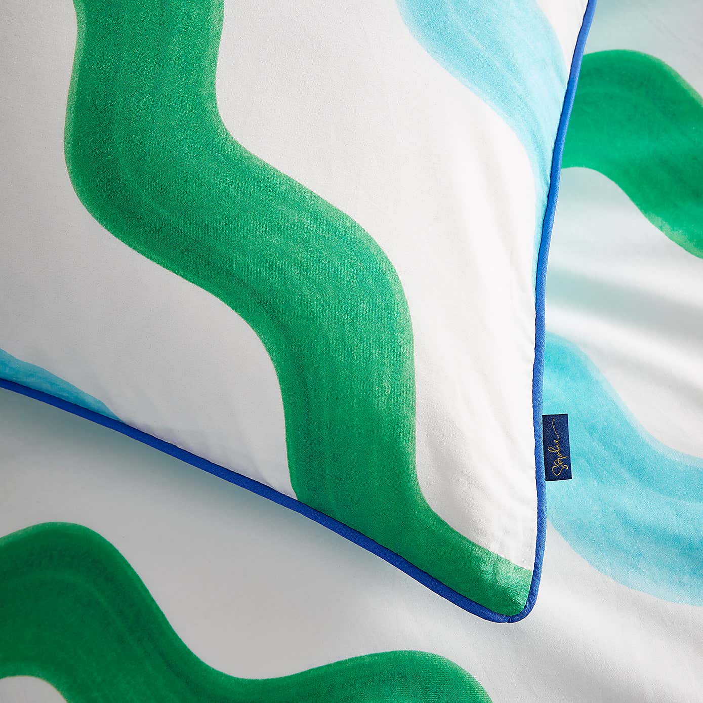 Sophie Robinson Hazy Wave 100% Cotton Duvet Cover & Pillowcase Set
