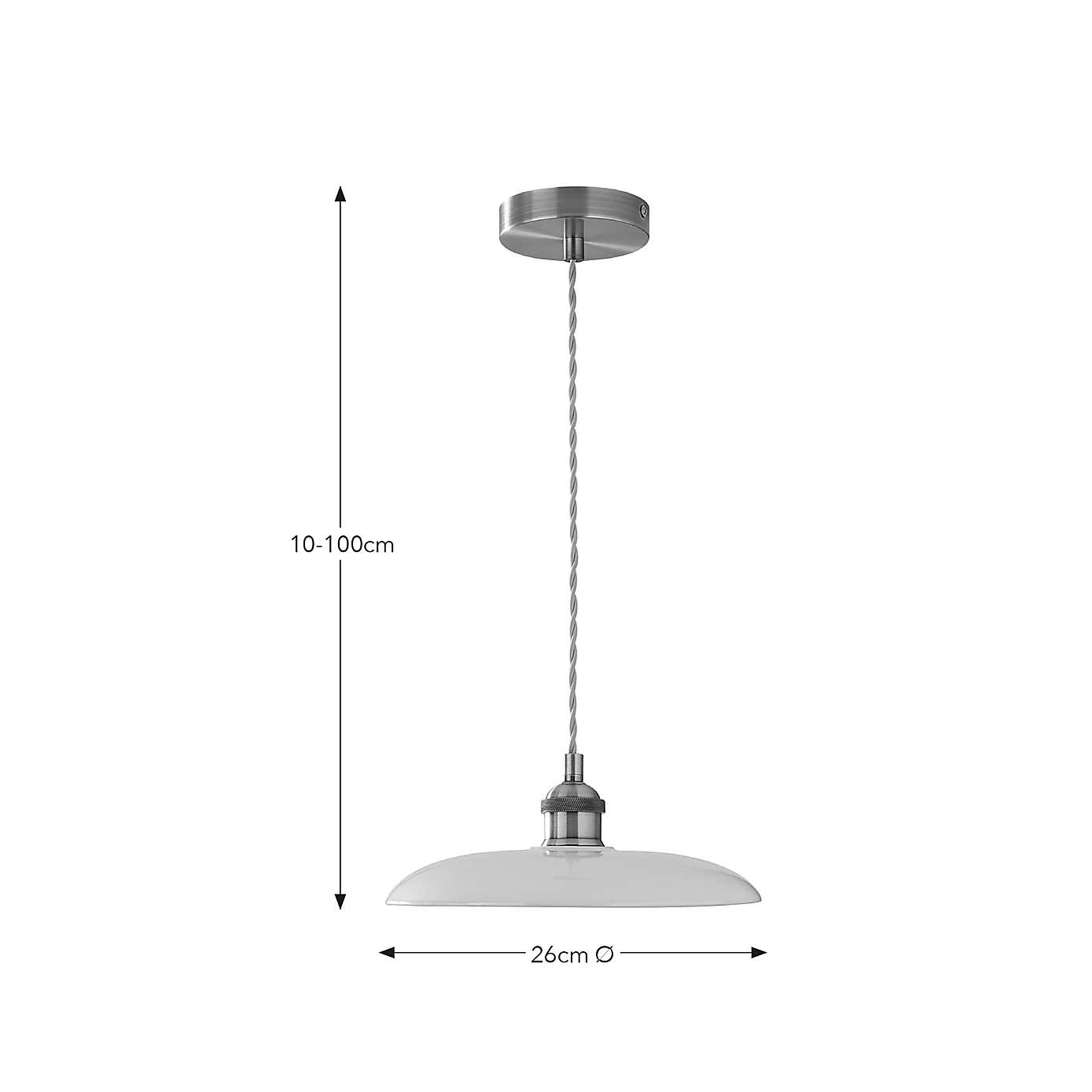 Churchgate Fawsley Fern Industrial Adjustable Pendant Light