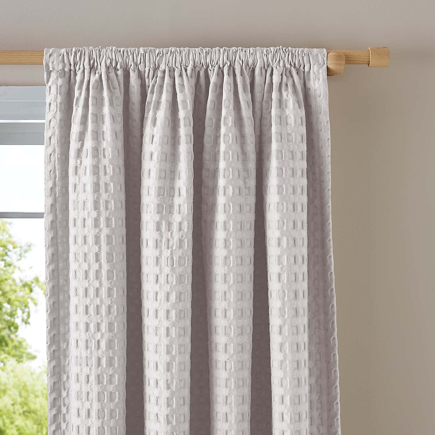 Emerson Waffle Slot Top Curtains