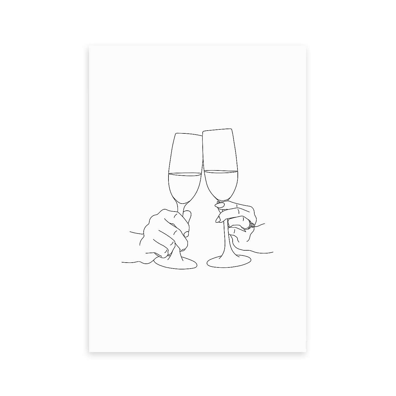 East End Prints Champagne Toast Print by Sundry Society