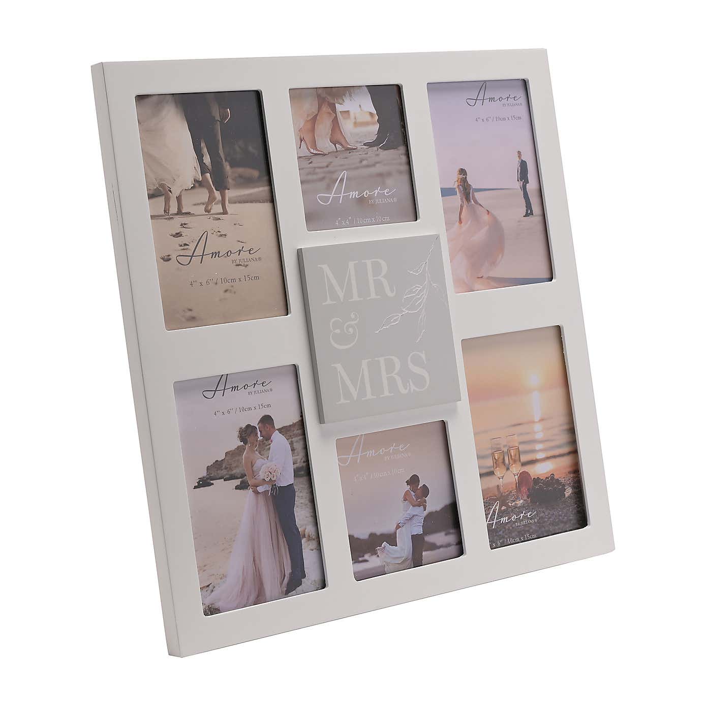 Amore Multi Aperture Mr & Mrs Photo Frame