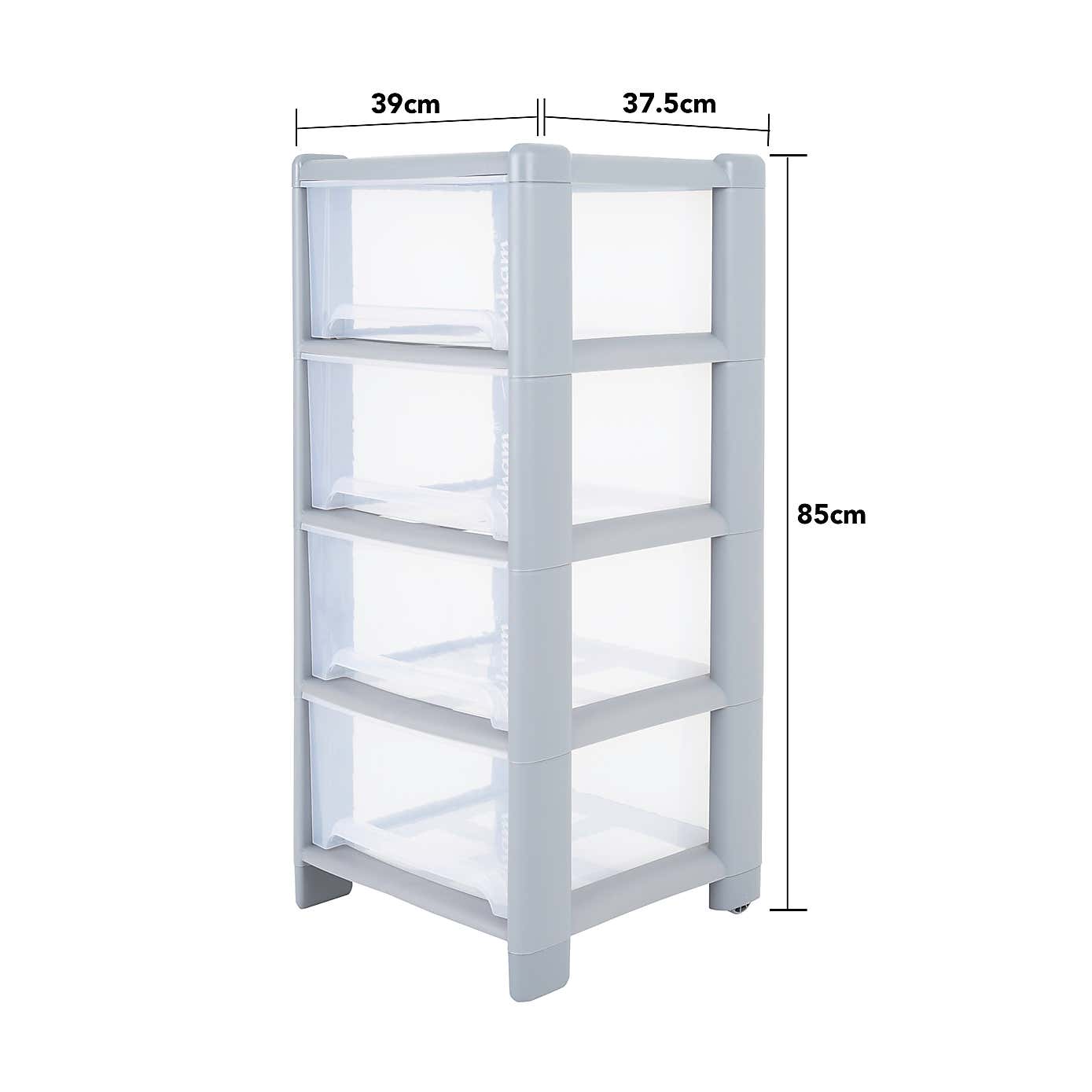 Wham Deep 4 Drawer Storage Tower Unit