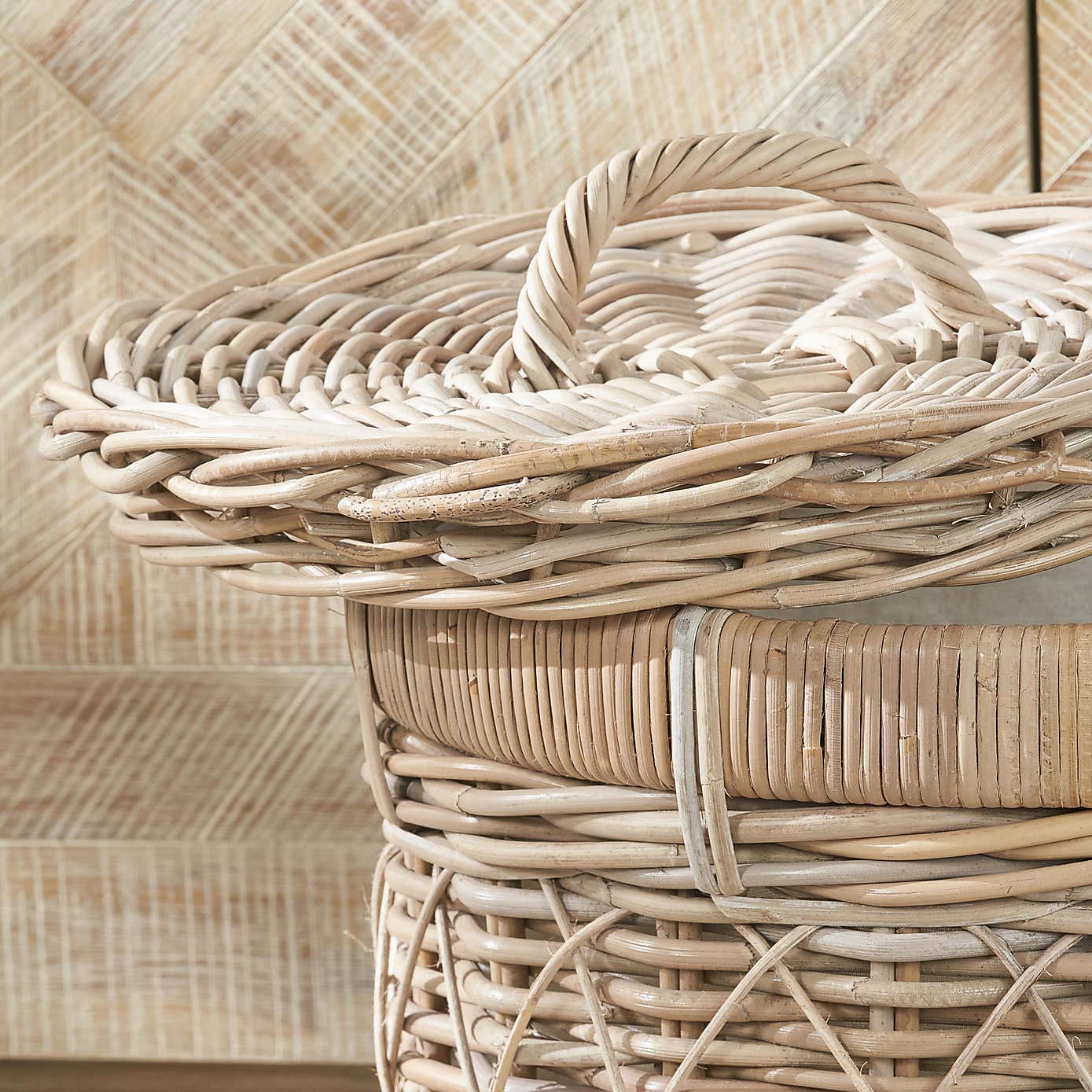 Round Rattan Laundry Basket