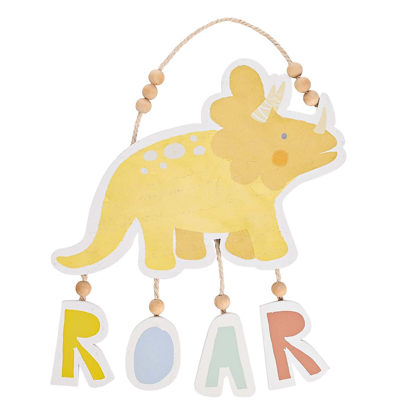 Petit Cheri Triceratops Roar Hanging Plaque