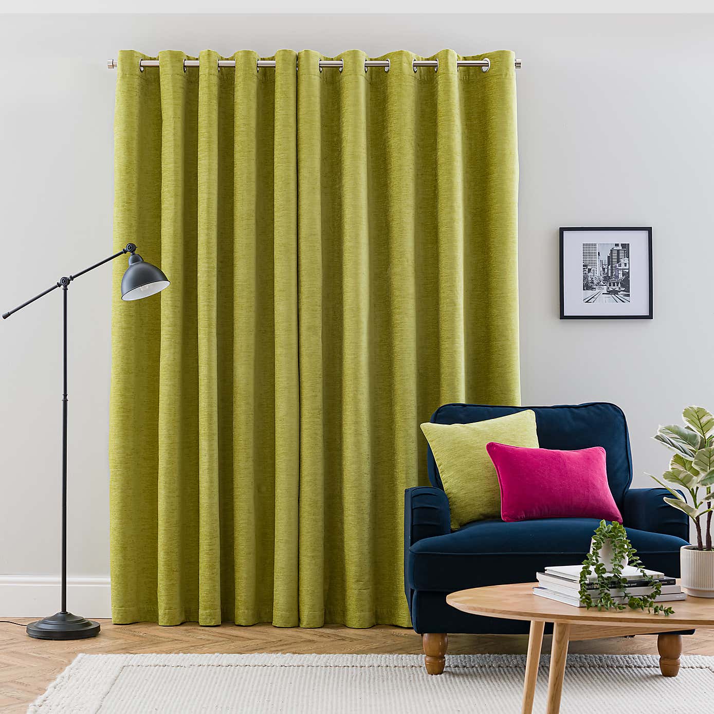 Genoa Chenille Blackout Eyelet Curtains