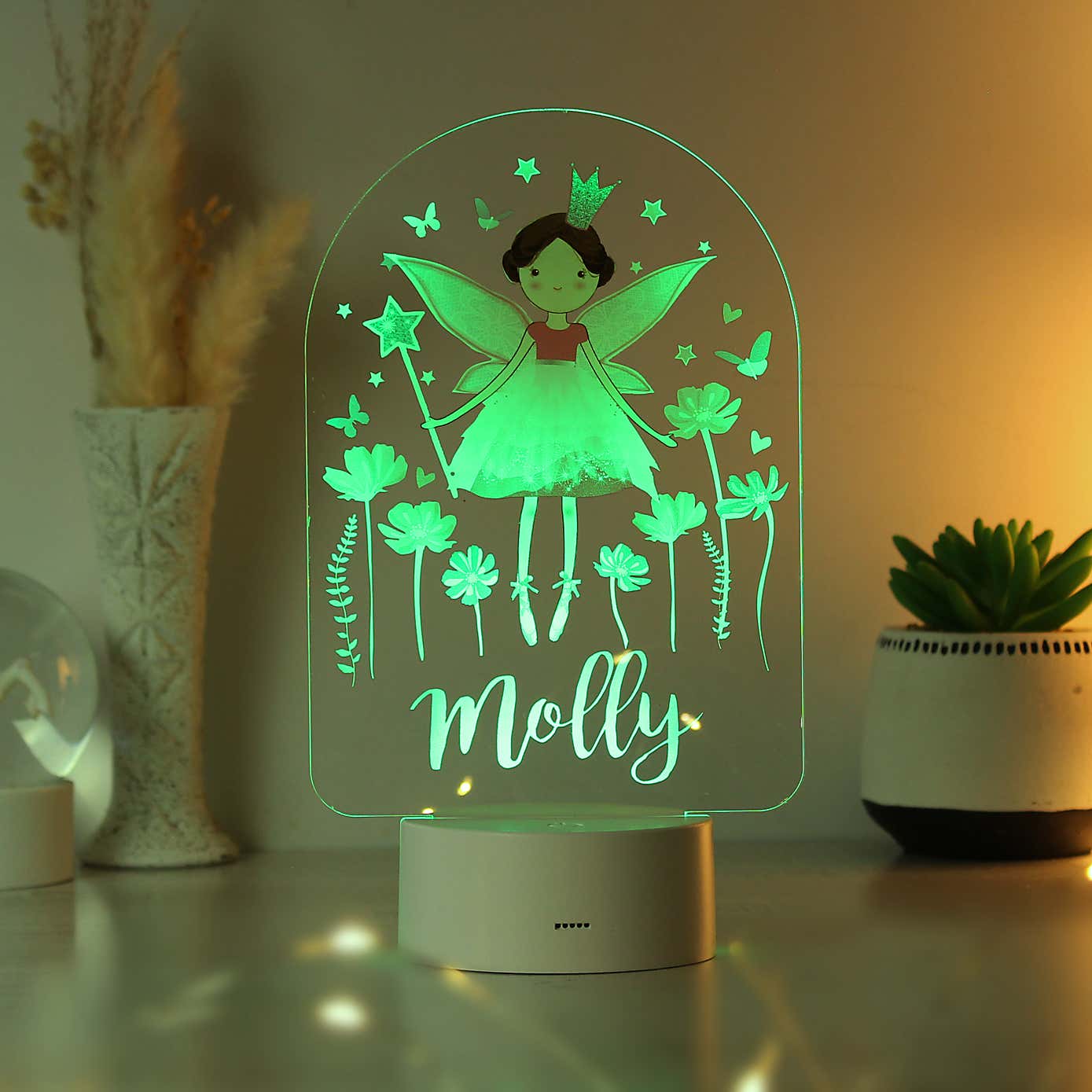 Personalised Fairy  Colour Changing Night LED Light