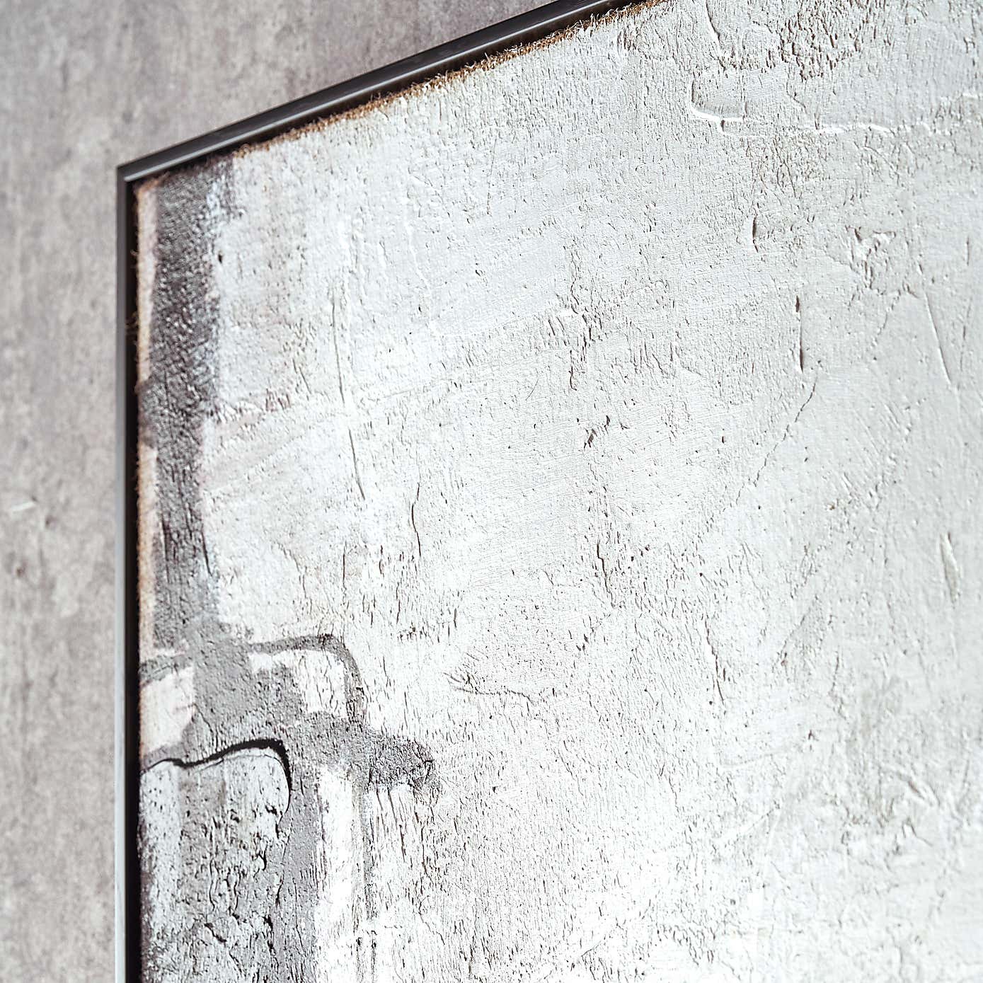 Monochrome Abstract Black Framed Canvas