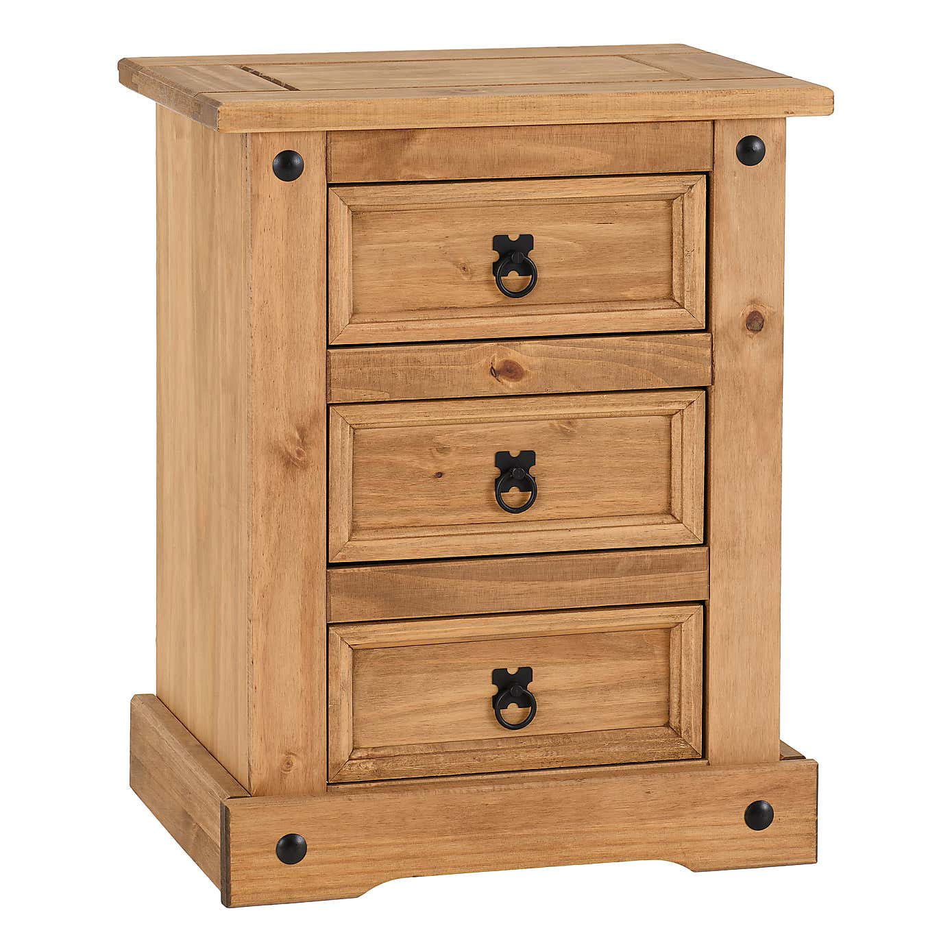 Premiere Corona 3 Drawer Bedside Chest