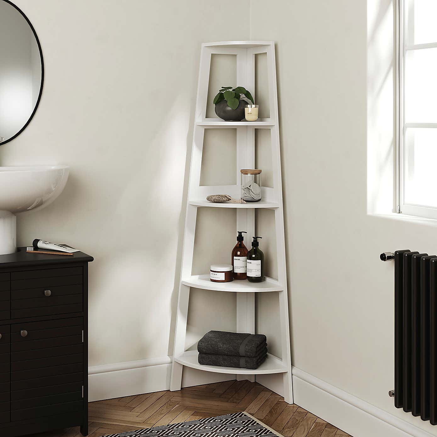 Nautical Corner Ladder Shelving Unit