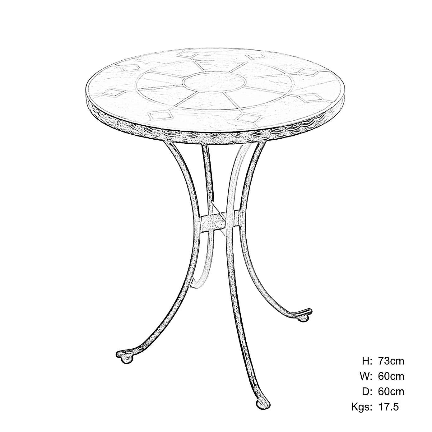 Exclusive Garden Glendale Round Bistro Table