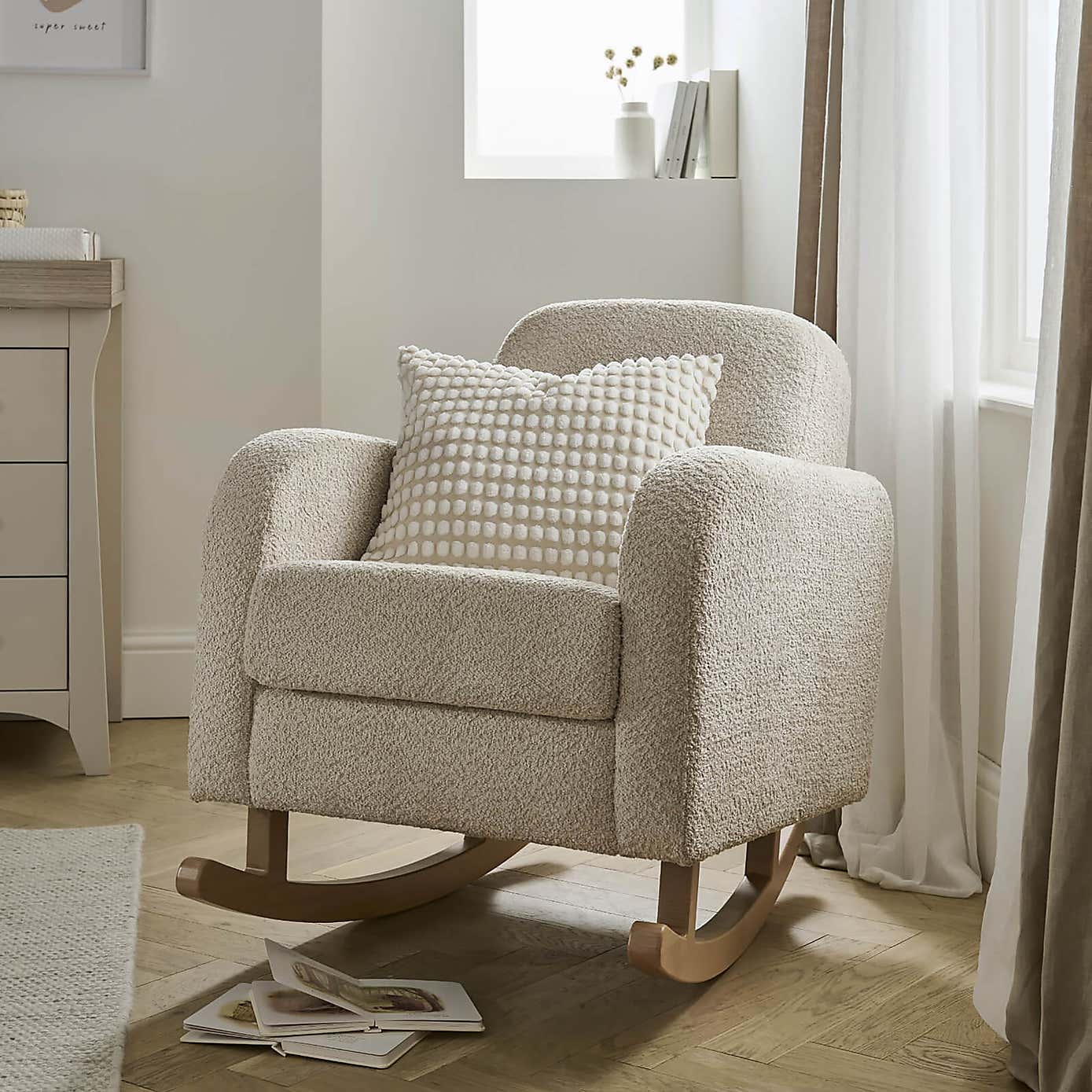 CuddleCo Etta Nursing Chair, Ivory Boucle