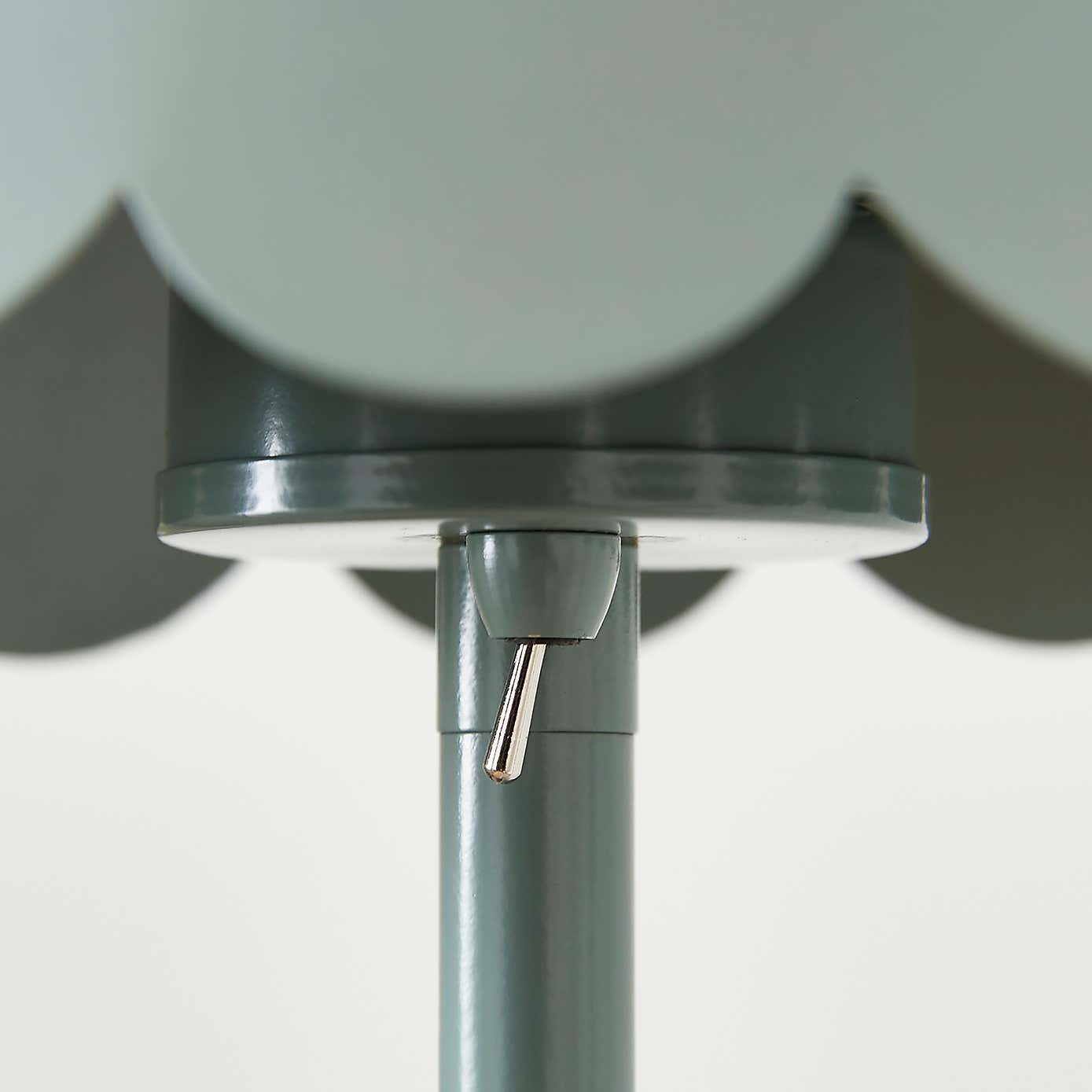 Remi Scalloped Rechargeable Metal Floor Lamp