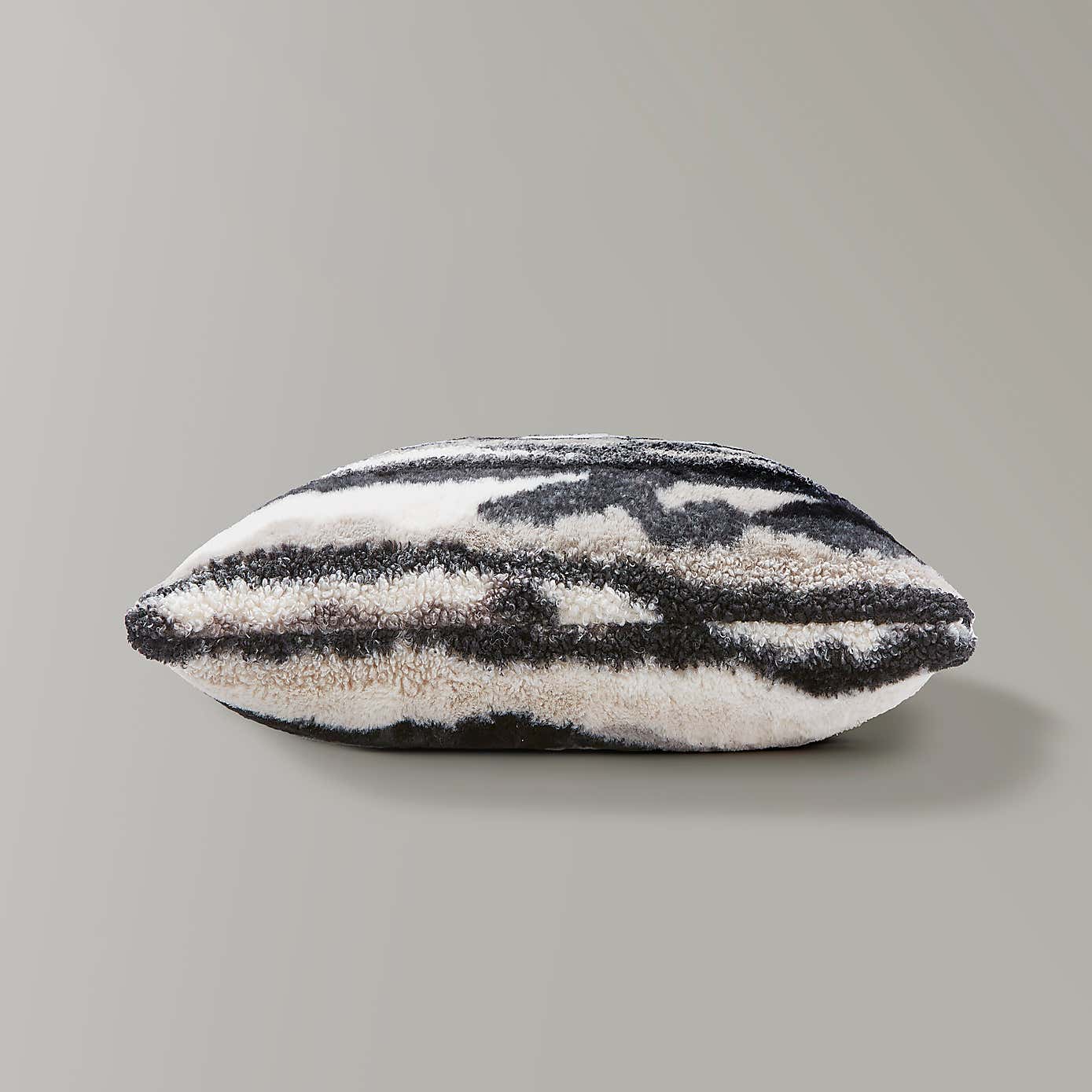 Abstract Fur Boucle Square Cushion