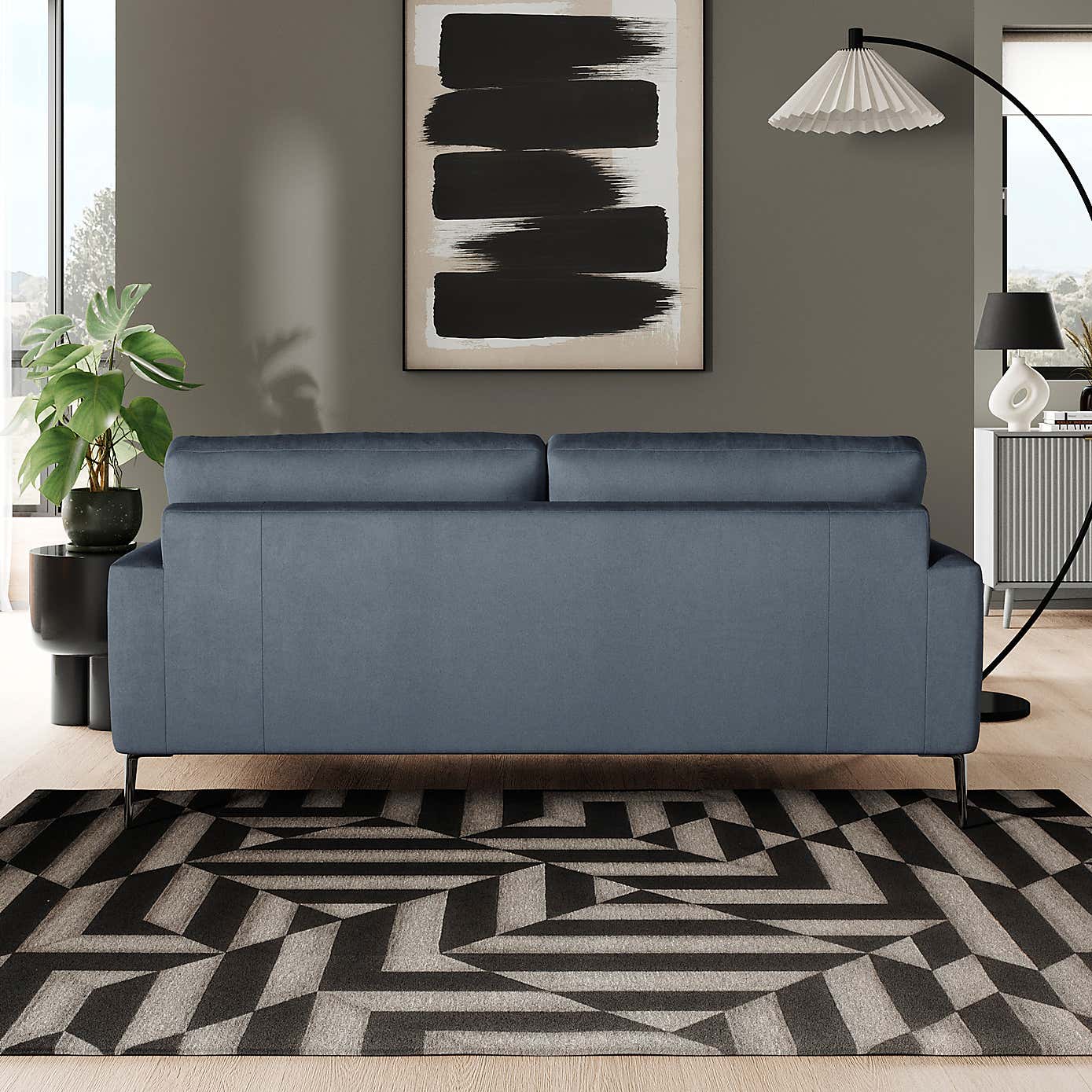 Lawson Matte Plush Velvet 3 Seater Sofa