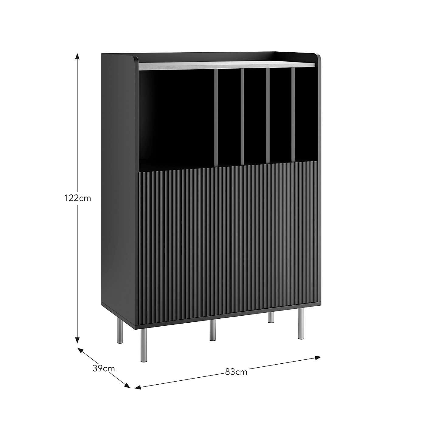 Georgi Vinyl Cabinet Black