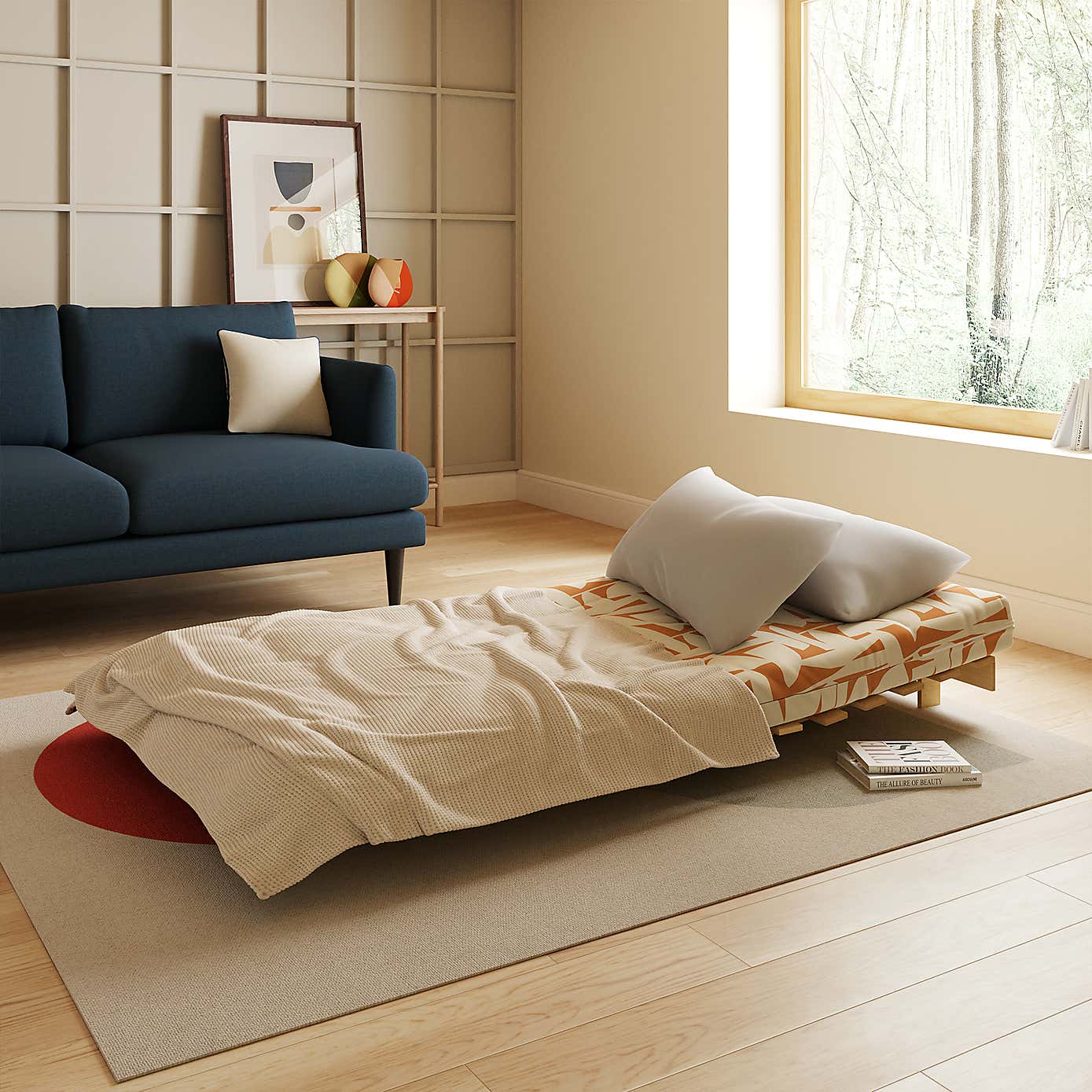 Mito Klipp Single Futon Natural Frame