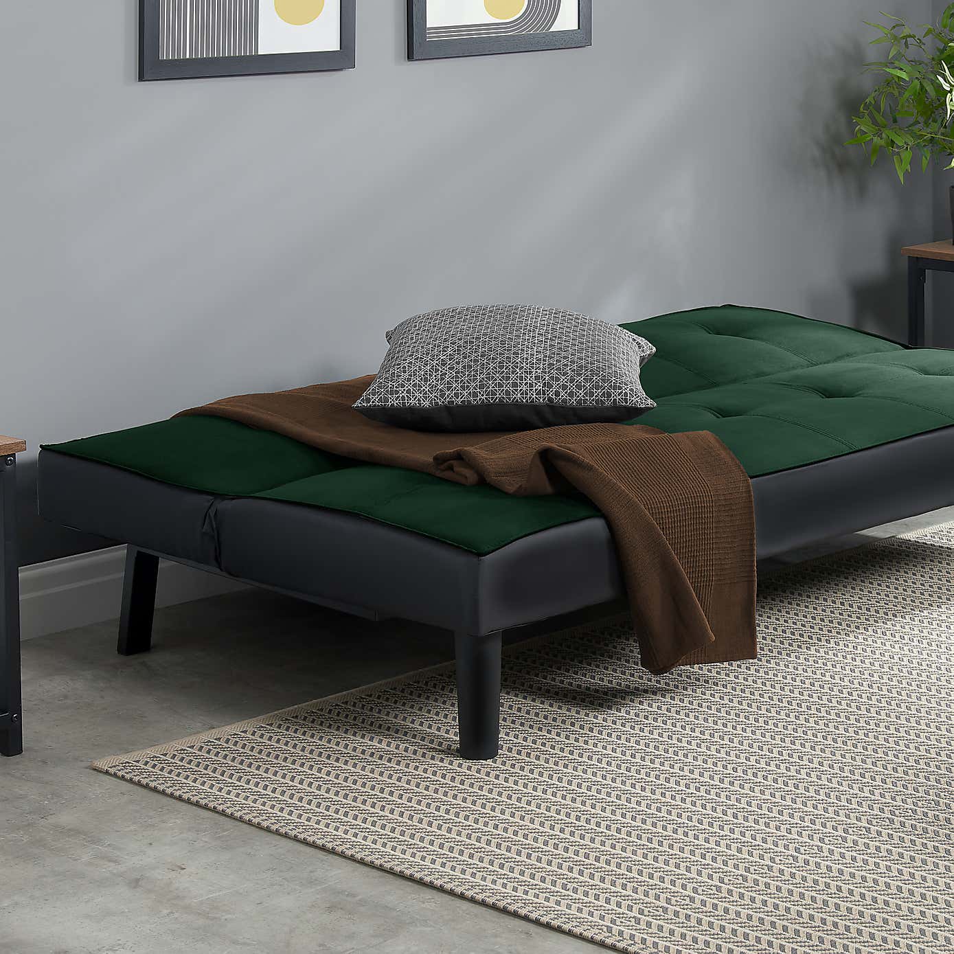 Aurora Velvet Double Sofa Bed