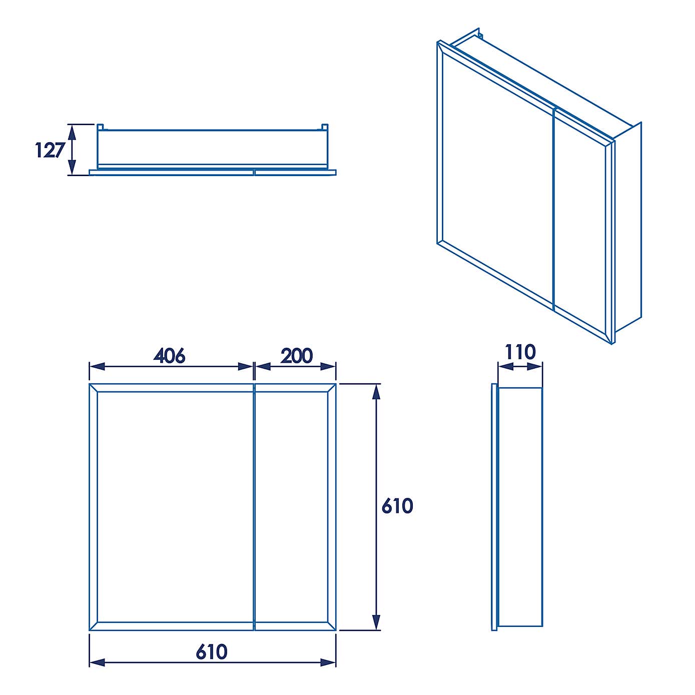 Wellington White Double Door Bi-View Steel Cabinet