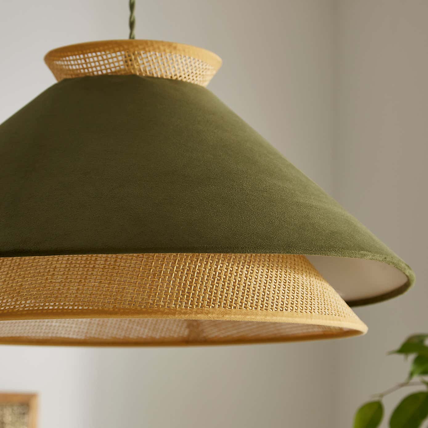 Phuket Recycled Velvet Rattan Lamp Shade