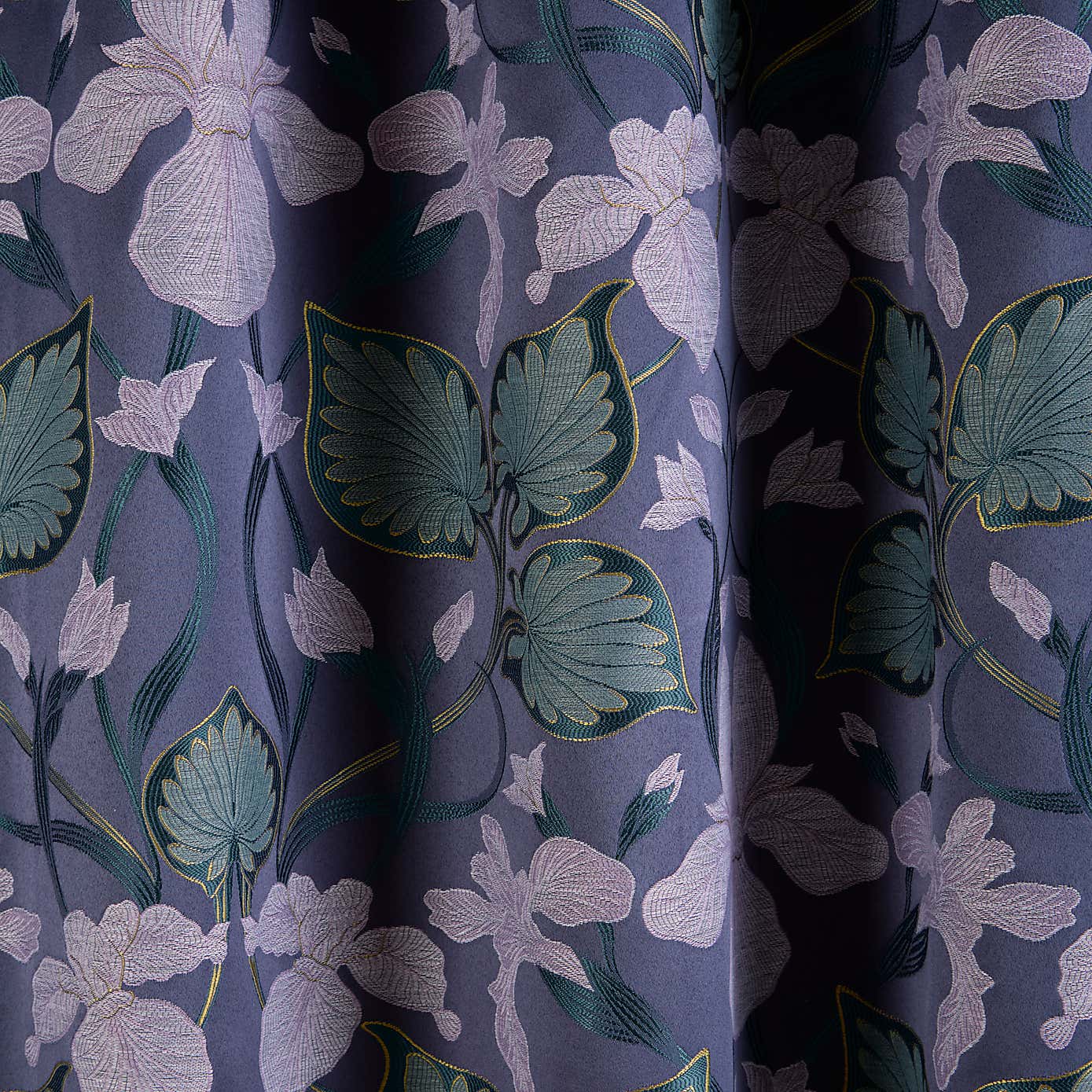 Nouveau Iris Pencil Pleat Curtains