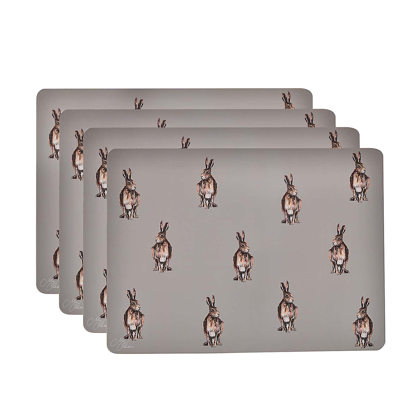 Meg Hawkins Set of 4 Hare Placemats