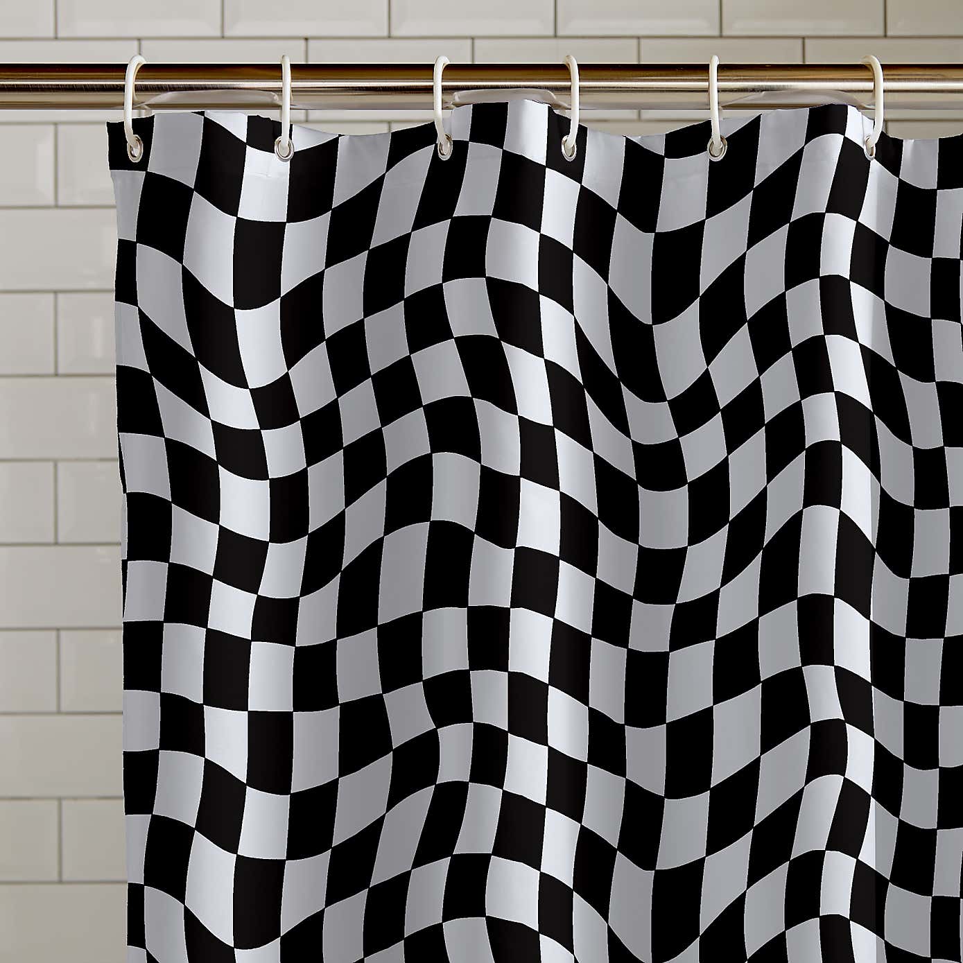 Catherine Lansfield Checkerboard Shower Curtain