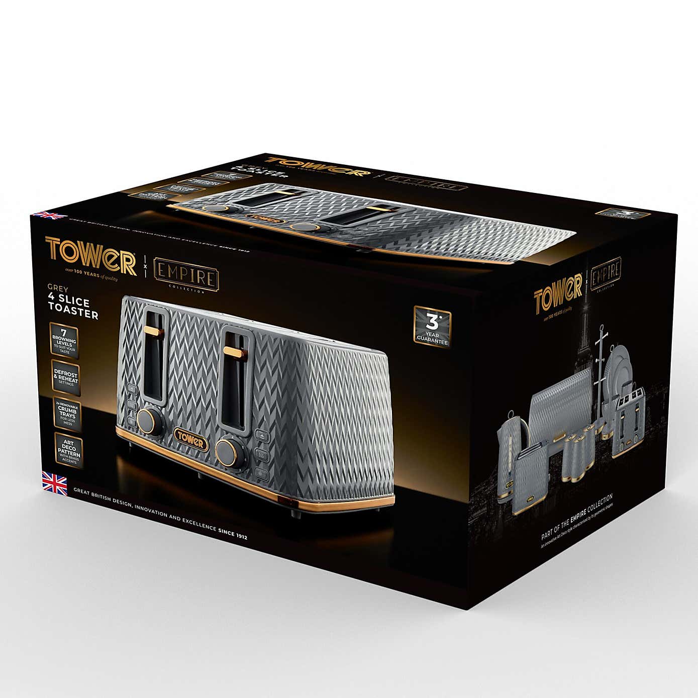 TOWER Empire 4 Slice Toaster