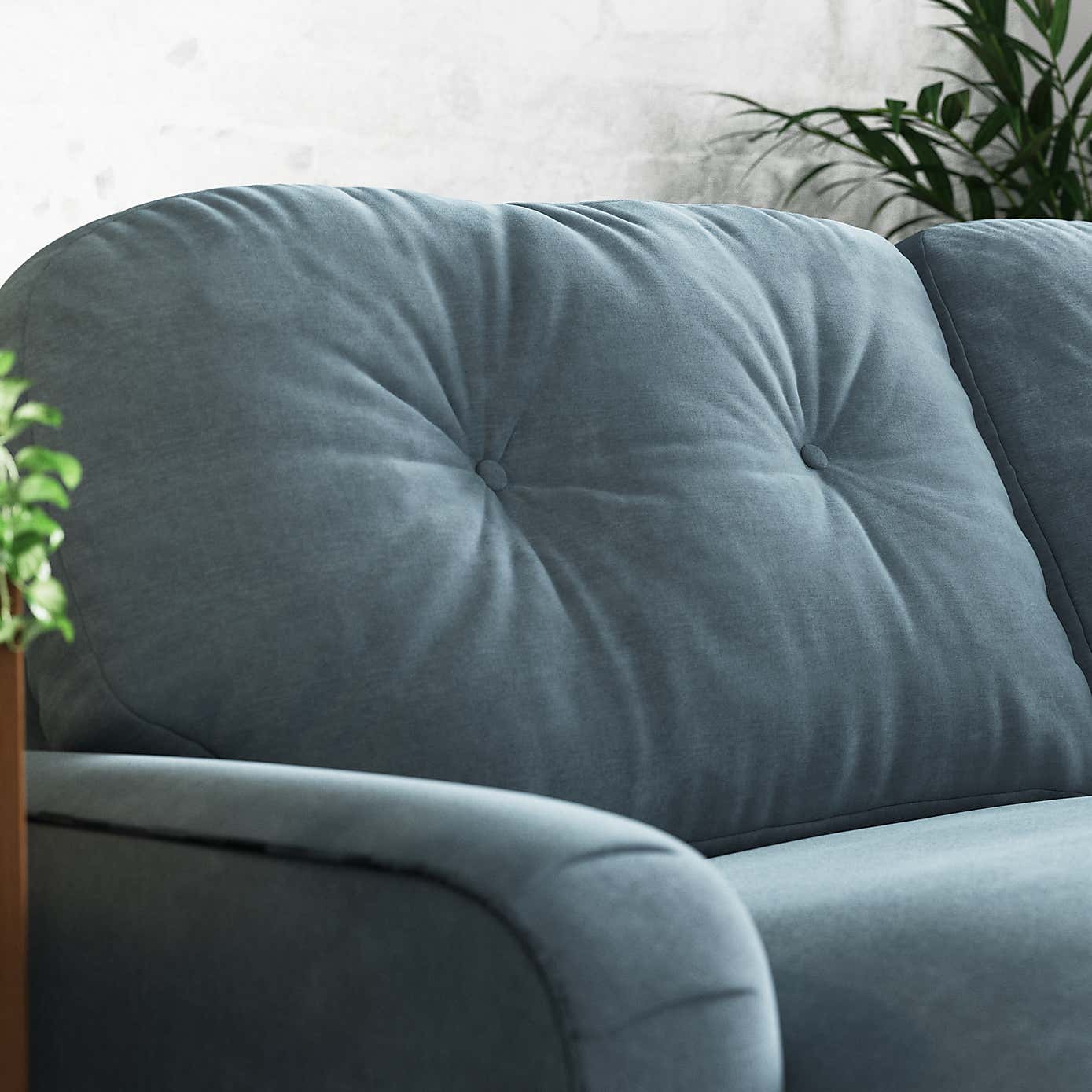 Martha Vintage Chenille Corner Chaise Sofa