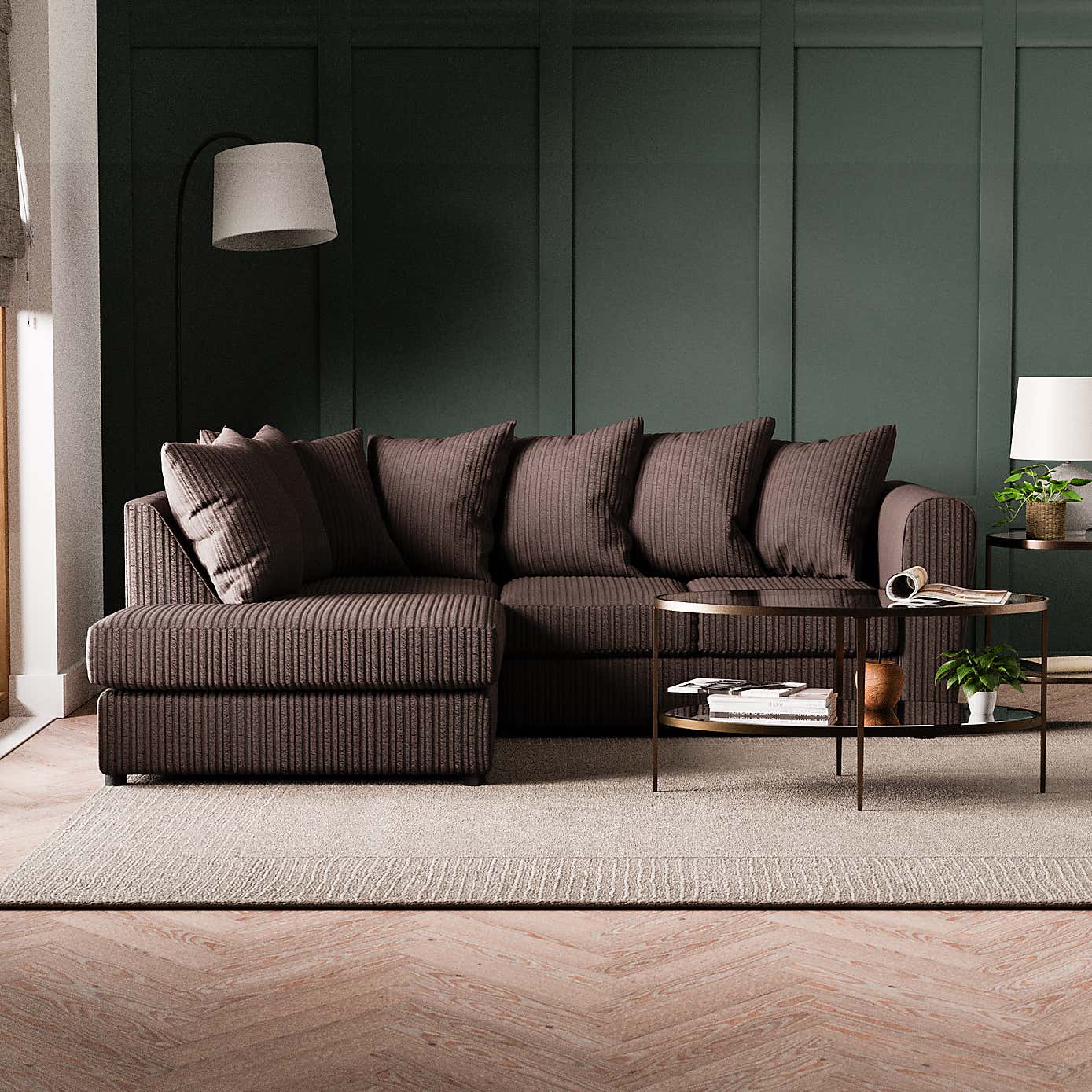 Blake Jumbo Cord Right Hand Corner Sofa