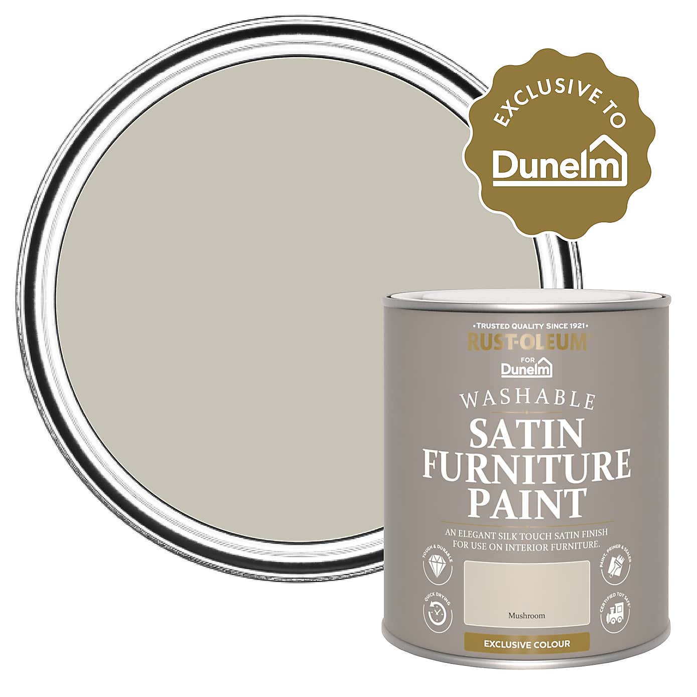Mushroom Satin 750ml Furniture Paint