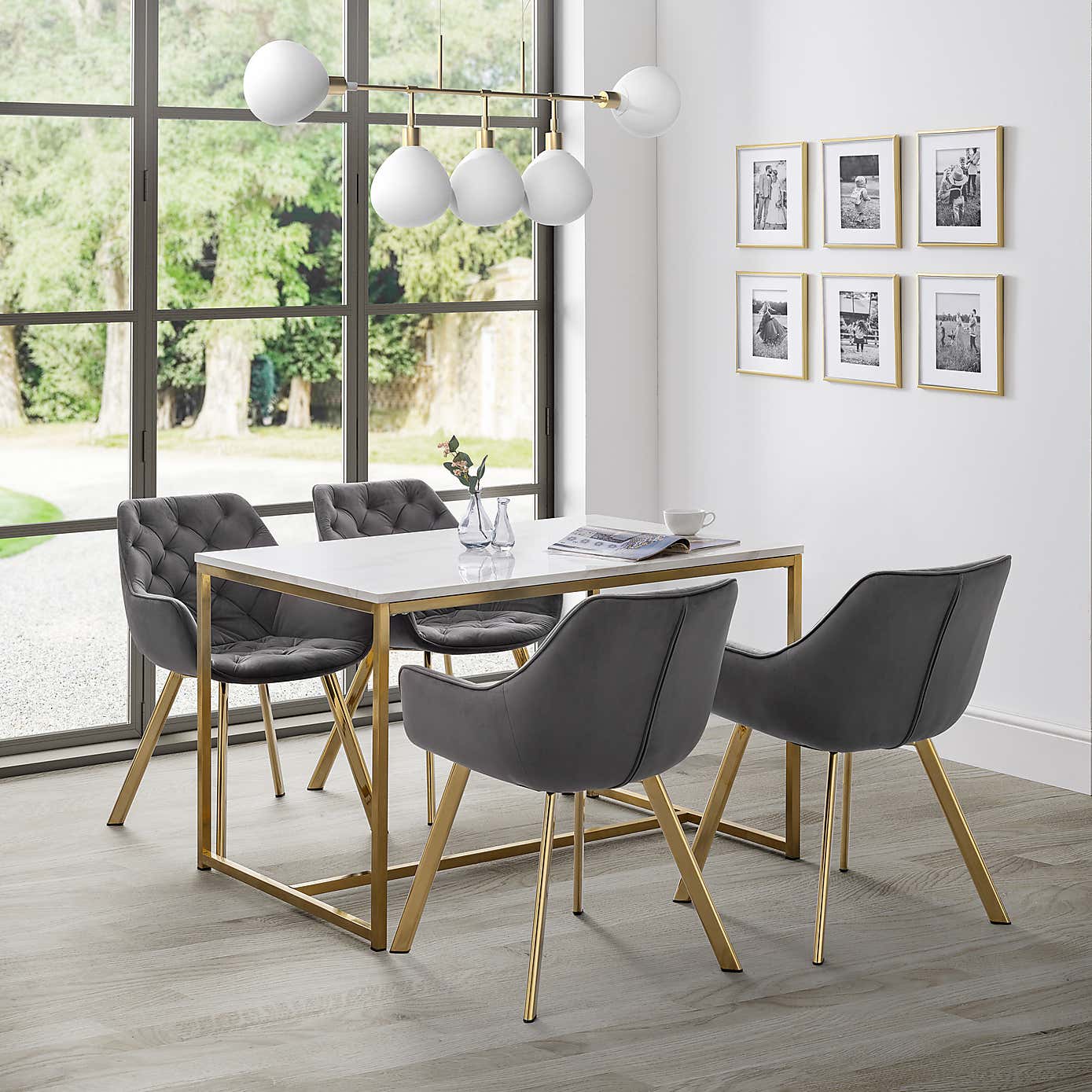 Scala Rectangular Dining Table Gold