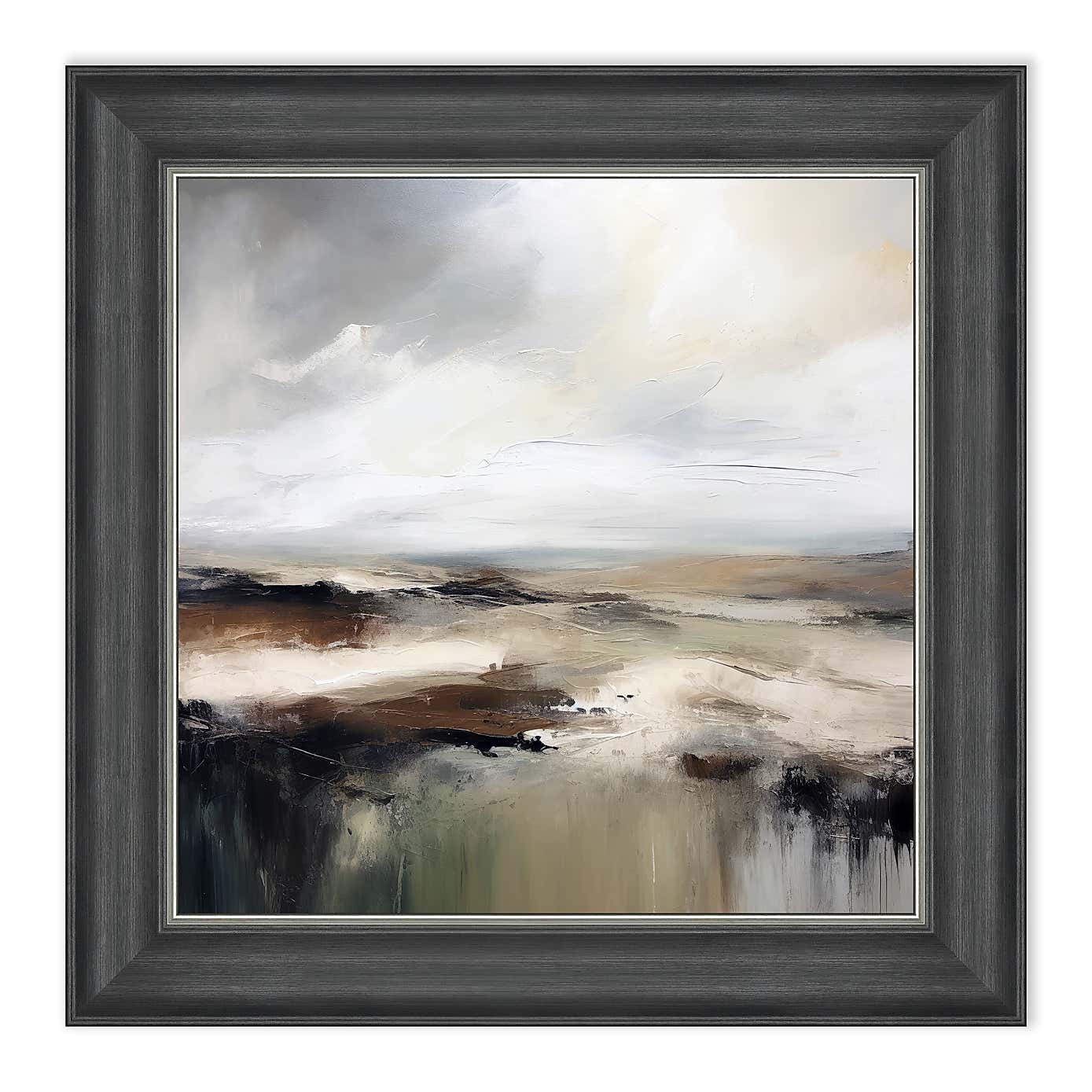 Grey Horizons I Framed Print