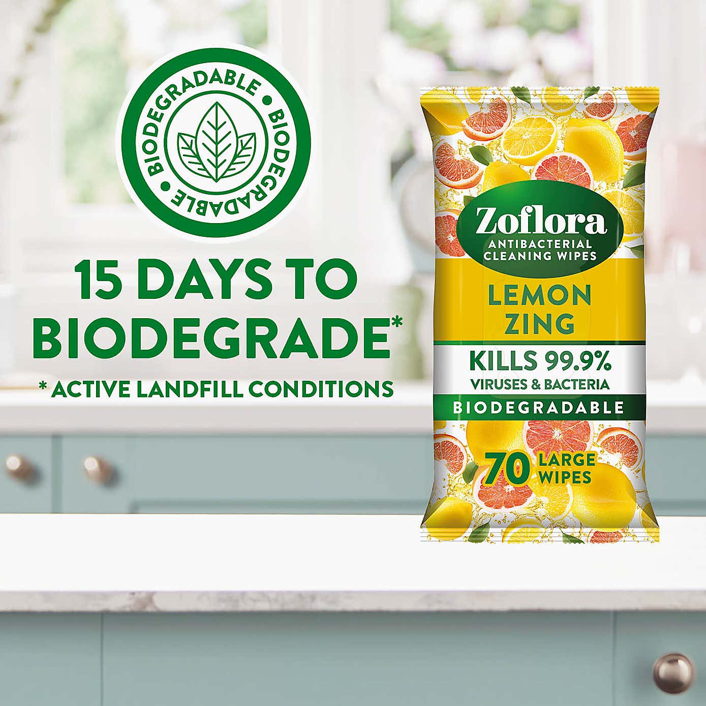Zoflora Lemon Zing Wipes