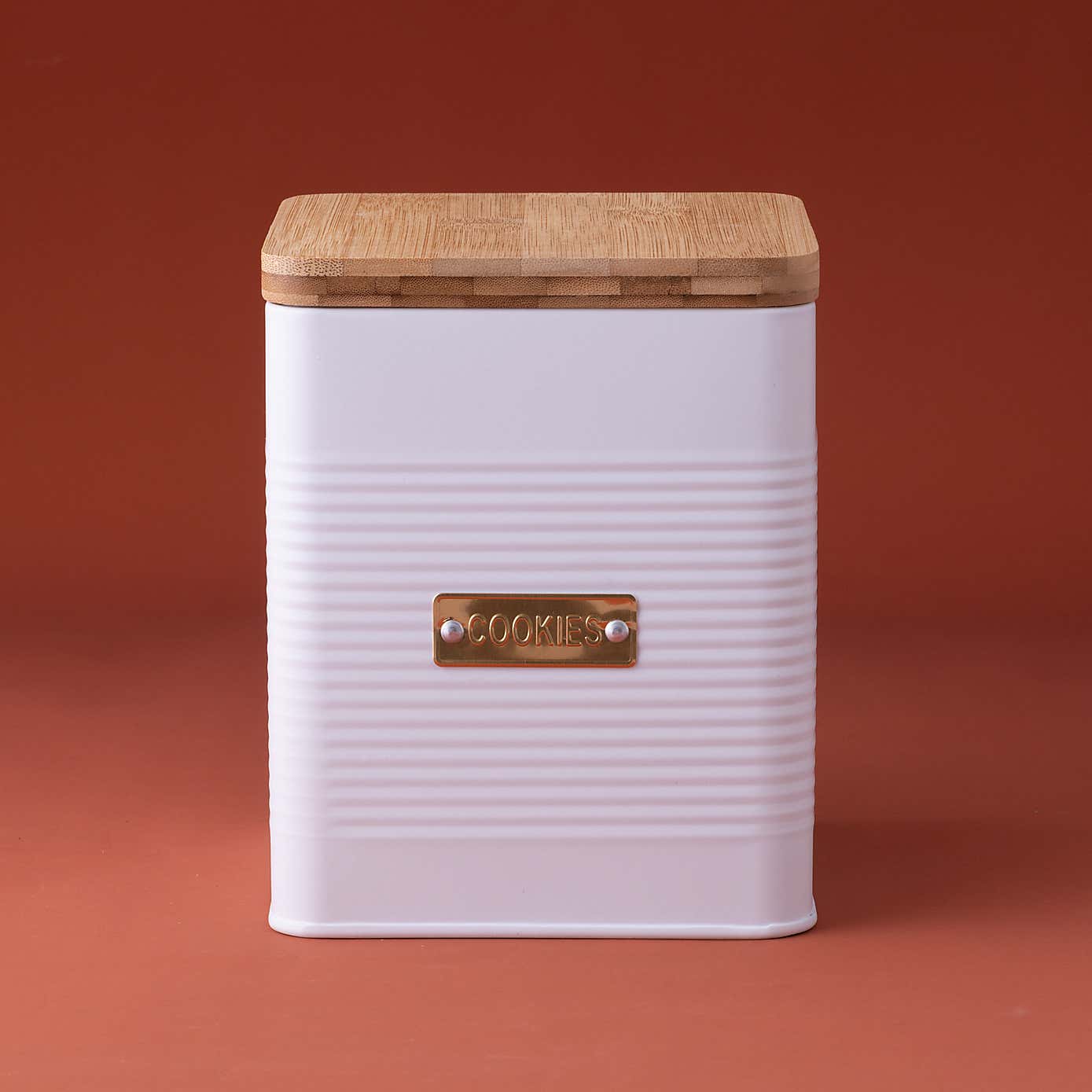Otto Square Navy Cookie Canister