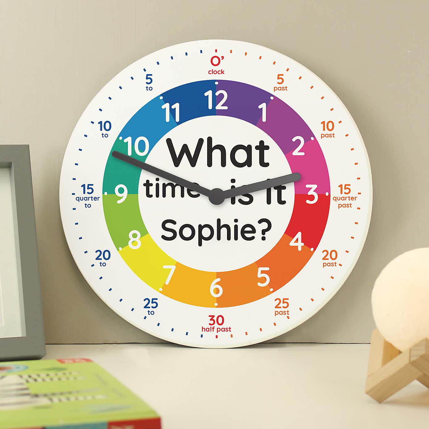 Personalised What Time Is It Wooden Clock
