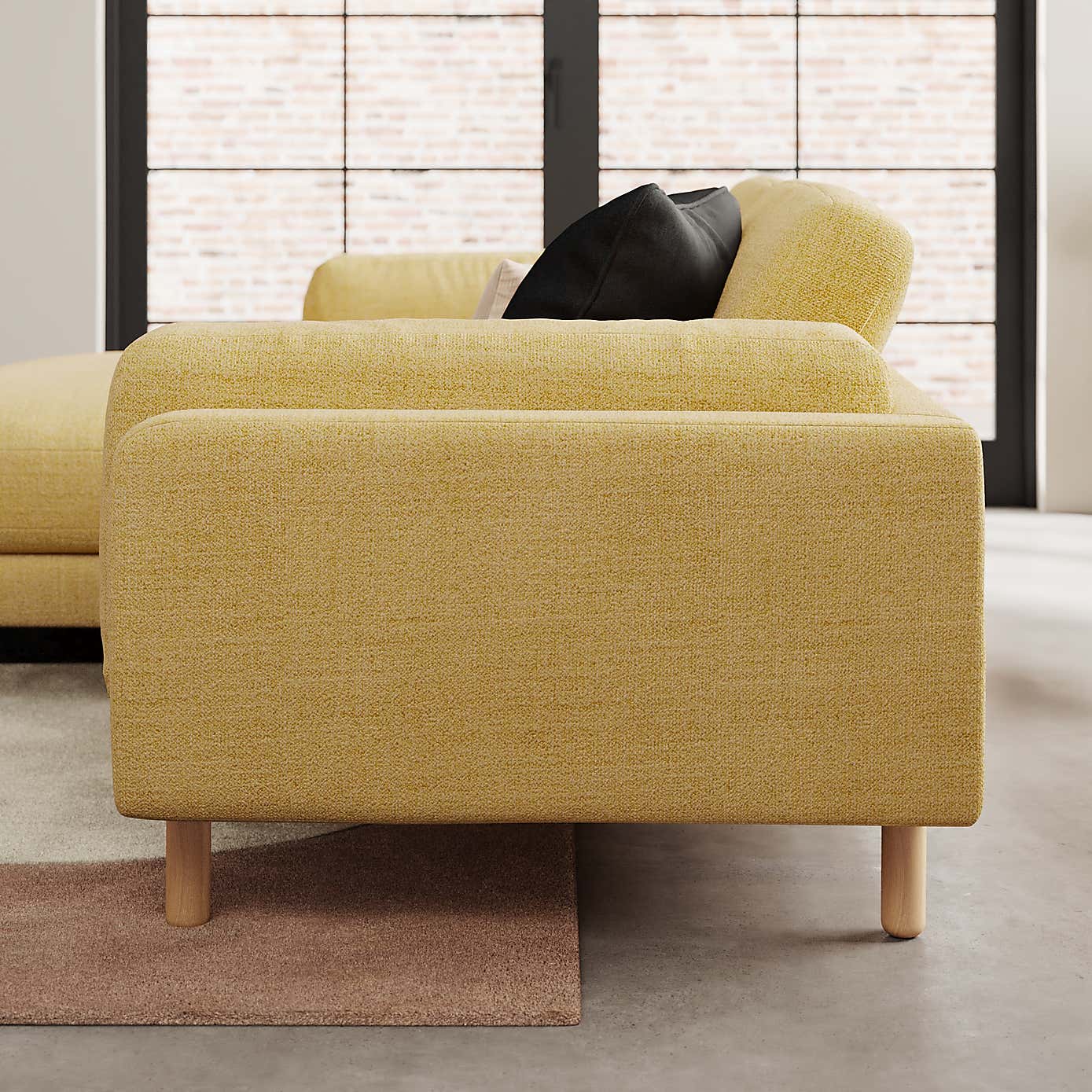 Newton Chunky Tonal Weave Corner Chaise