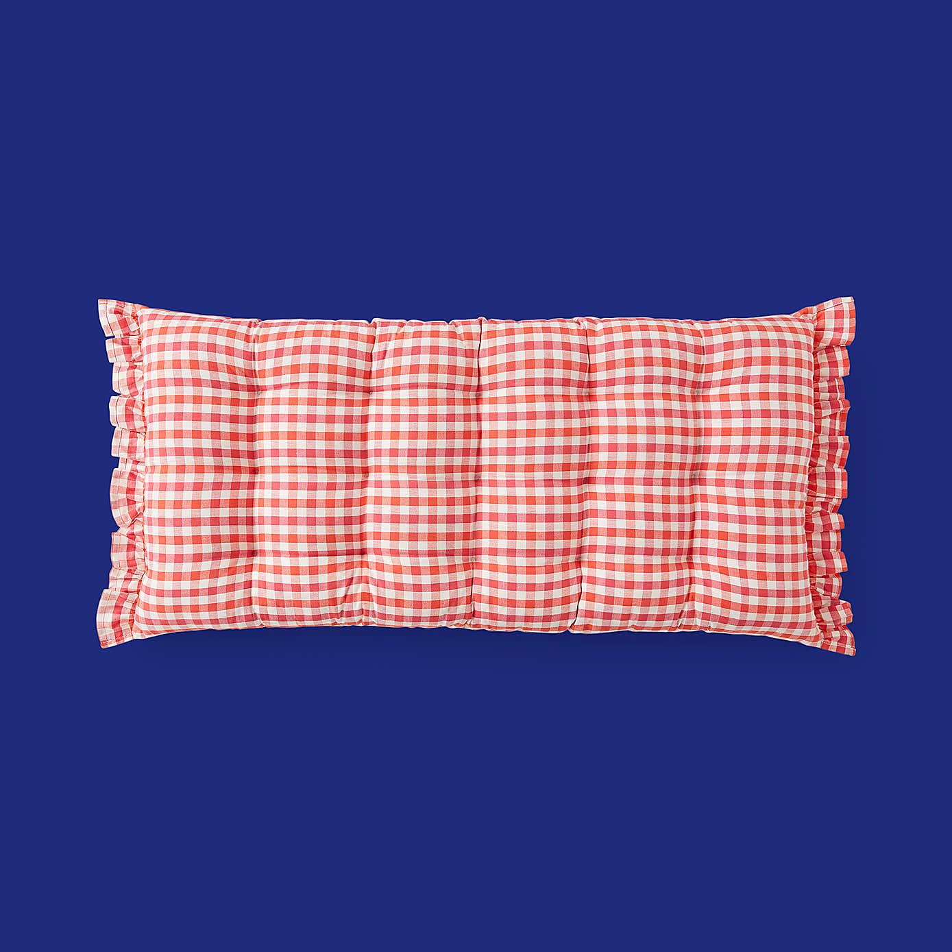 Sophie Robinson Picnic Plaid Frilled Bench Pad