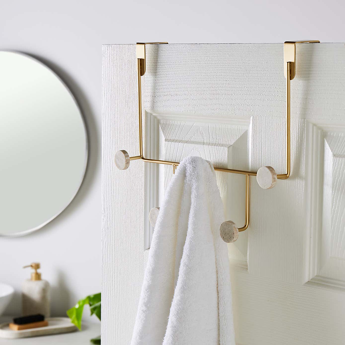 Marble Multi Overdoor Towel Hook