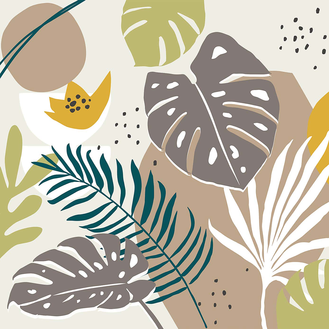 Tropcial Abstract Mural