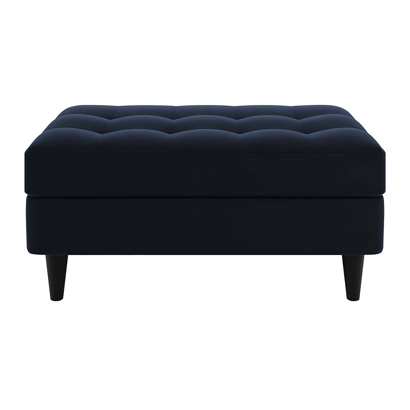 Zoe Velvet Storage Footstool