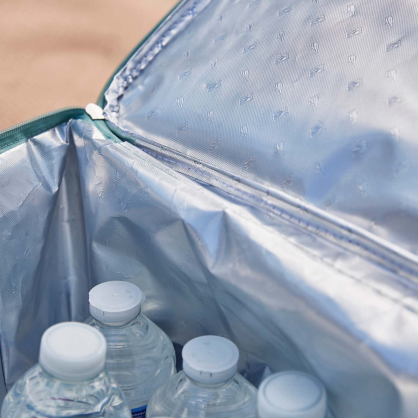 Coastal Stripe Jade Mist Picnic Bag