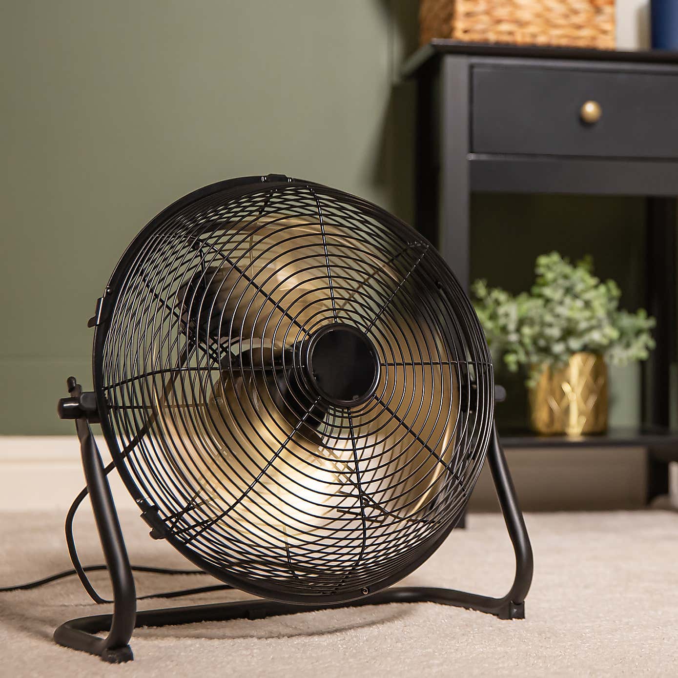 Russell Hobbs 12 Inch Brushed Gold Floor Fan