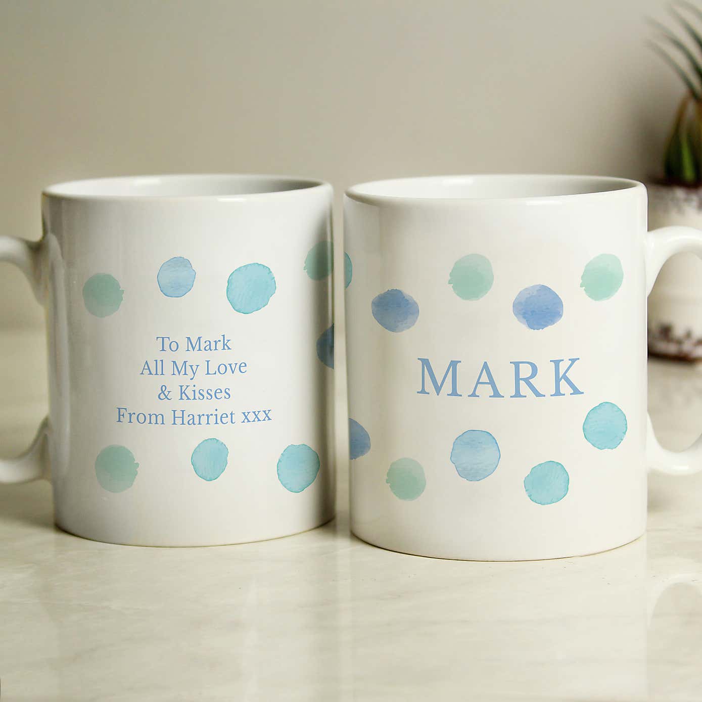 Personalised Spot Mug Blue