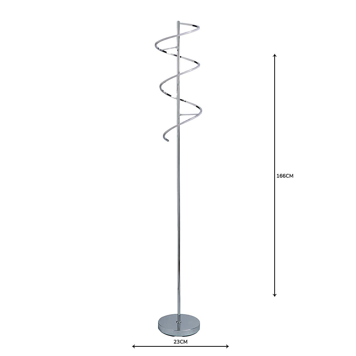 Apollo Integrated LED Dimmable Chrome Floor Lamp