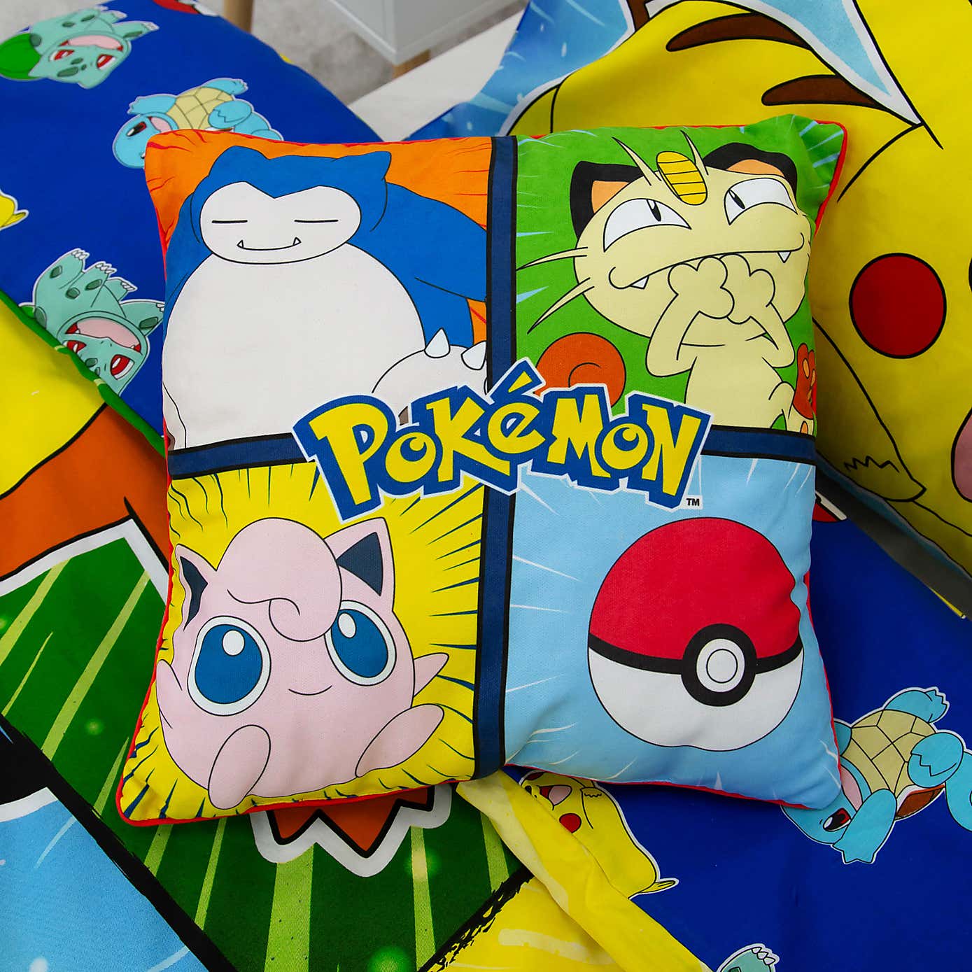 Pokemon Retro Reversible Square Cushion