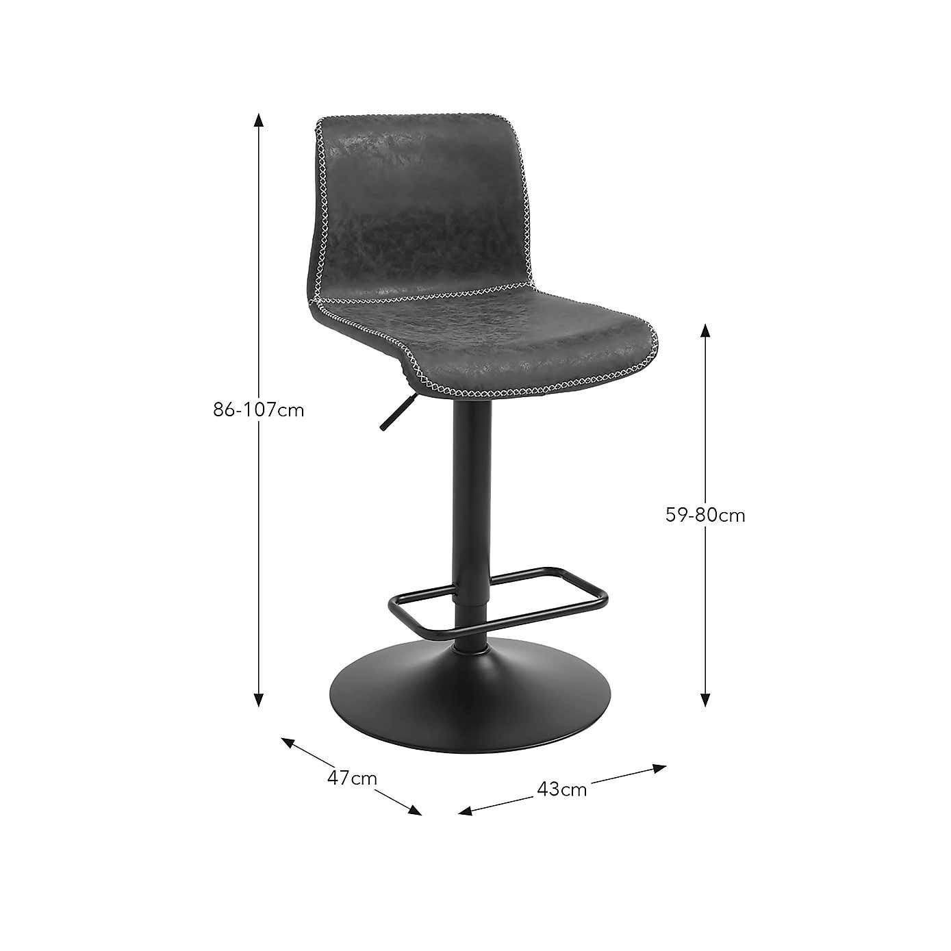 Venice PU Leather Bar Stool